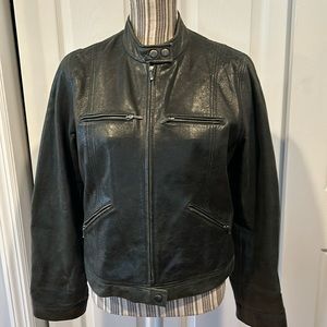 J Crew leather jacket